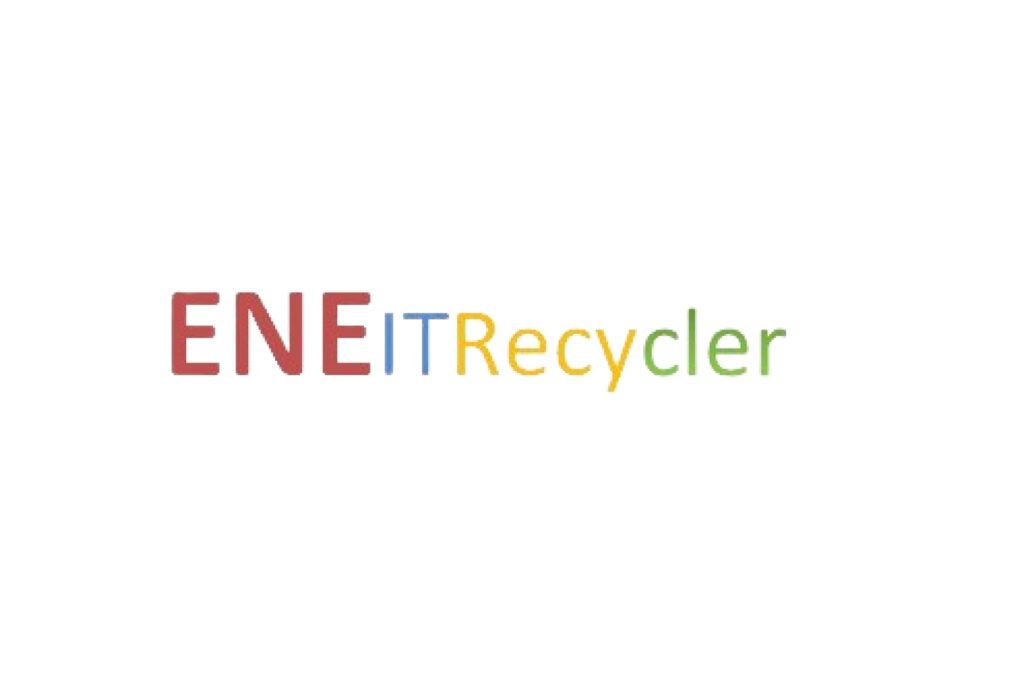 ENE IT Recycler logo with colorful typography representing electronics recycling and tech services branding design