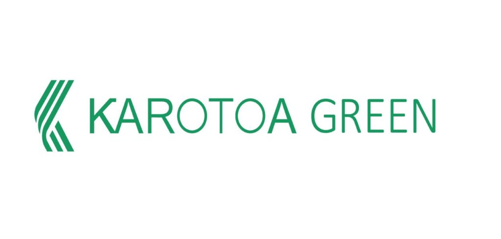 Karotoa Green logo with stylized leaf inspired K icon and eco friendly branding design